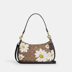 Teri Shoulder Bag In Signature Canvas With Floral Print